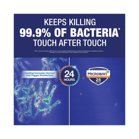 Microban Cleaners & Detergents, Aerosol Spray, Citrus, 6 PK 30130